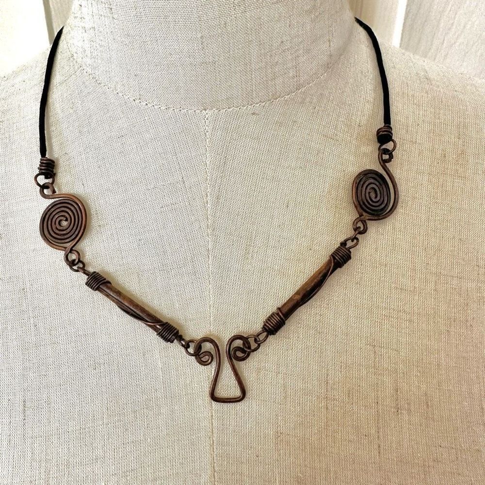 Copper wire necklace
